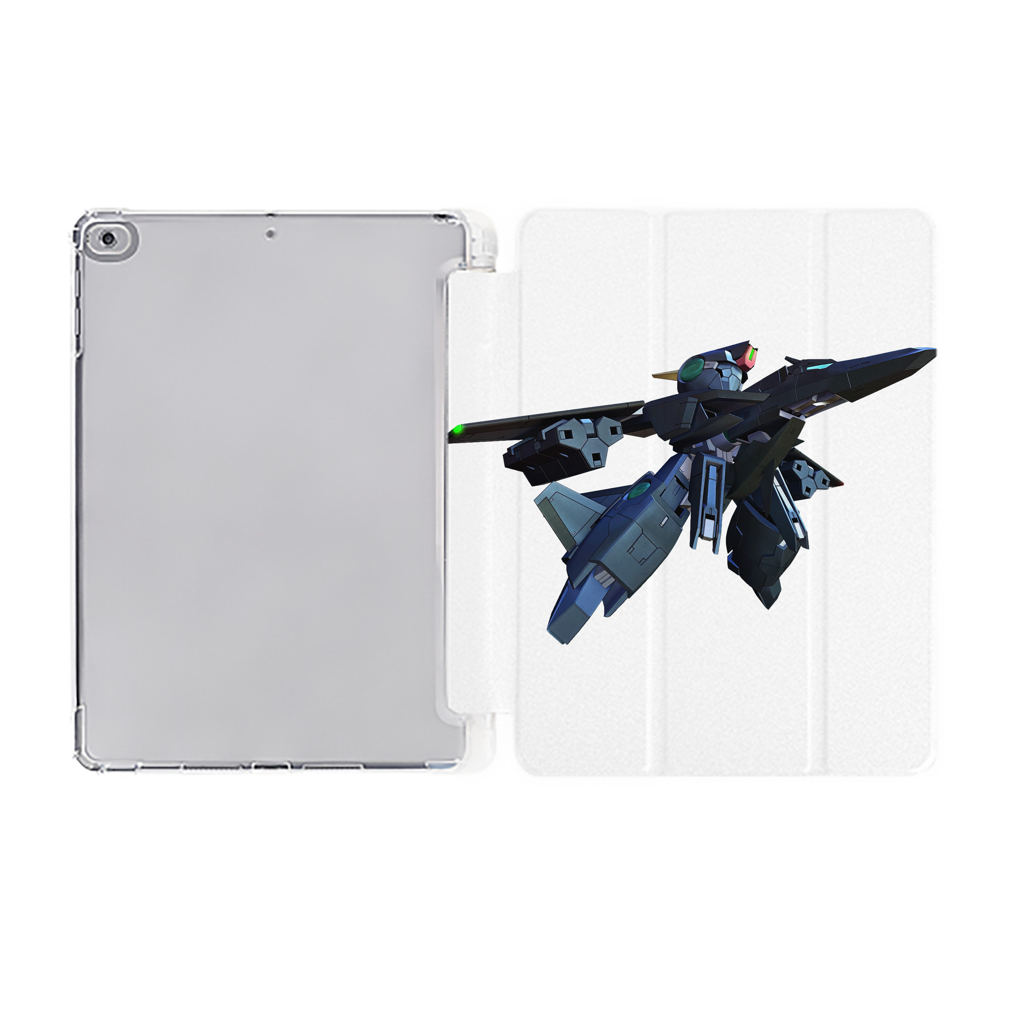 （画像用） 機動戦士ガンダム Mobile Suit Gundam IPad ケース ペン収納付き 三つ折りスタンド PUレザー×シリコン 対応機種9.5/10.5/10.9インチ